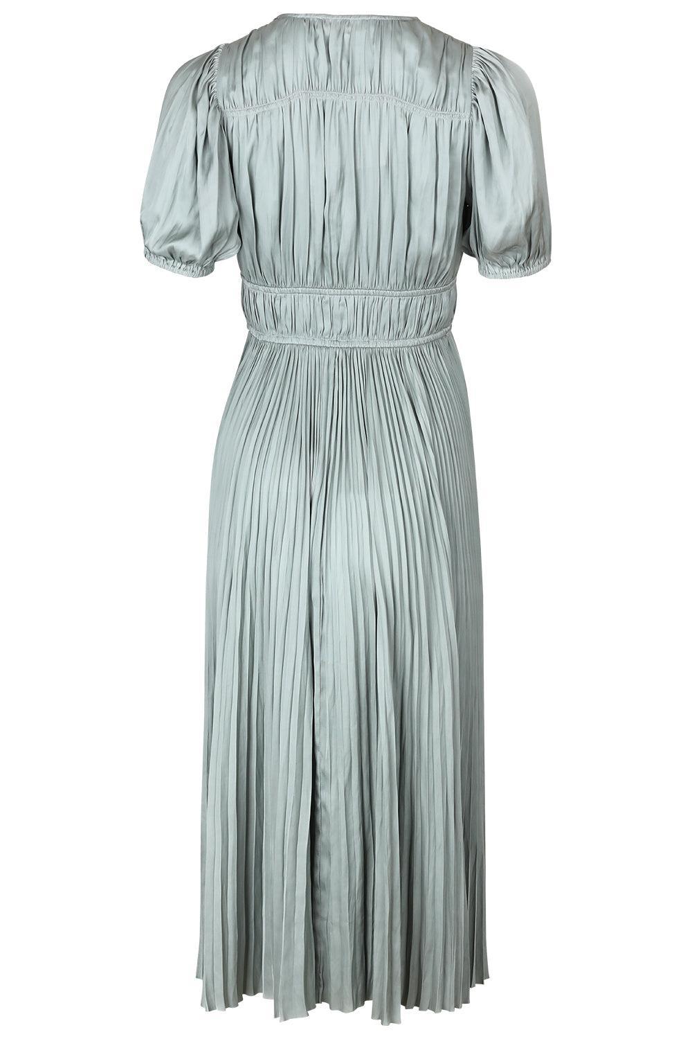 Audra Puff Sleeve Dress-GREEN-0-CLOTHINGDRESSCASUAL-ULLA JOHNSON