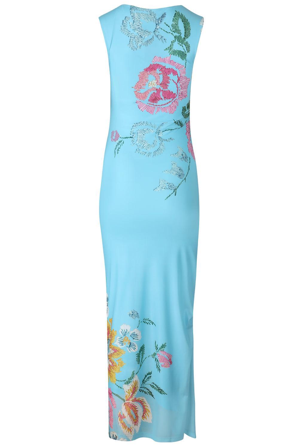 Ariel Mesh Dress-BLUE-2-CLOTHINGDRESSCASUAL-ASTON STUDIO