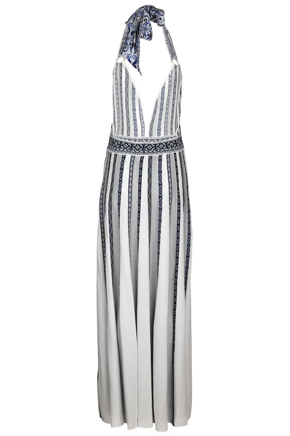 Halter Tie Knit Dress-WHITE-M/L-CLOTHINGDRESSCASUAL-CAMILLA