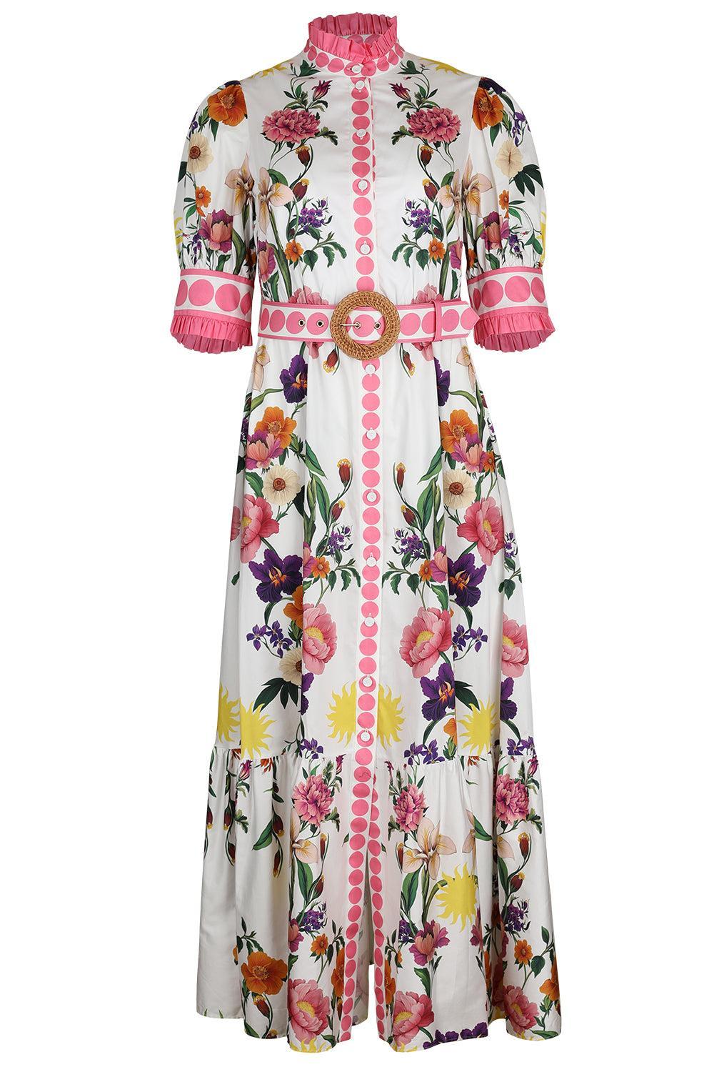 Marni Dress - Botanica Placement-FLORAL-2-CLOTHINGDRESSCASUAL-BORGO DE NOR