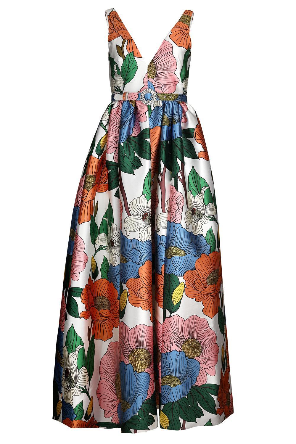 Isabella Dress - Salento-FLORAL-4-CLOTHINGDRESSGOWN-BORGO DE NOR
