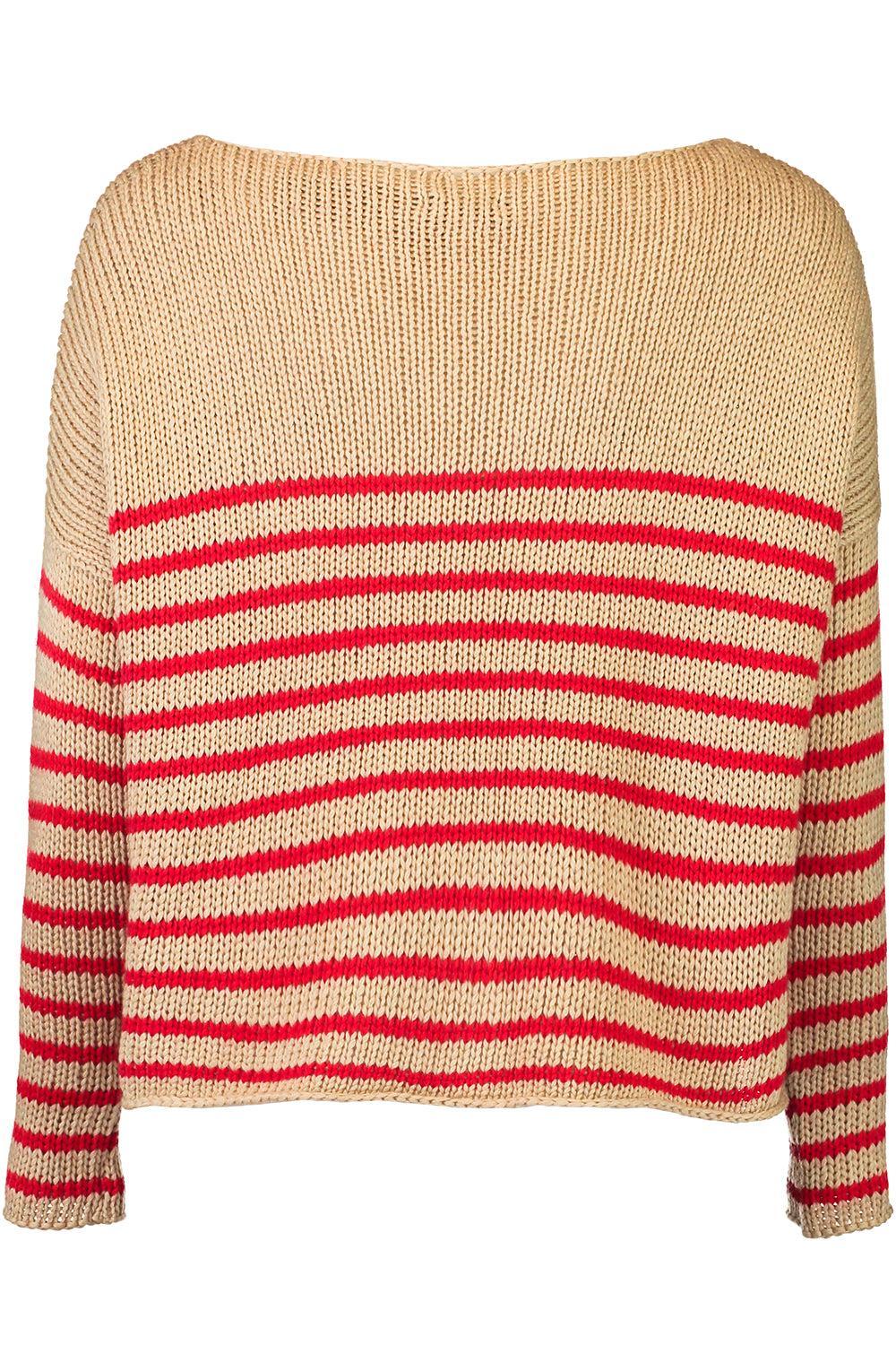 Boat Neck Striped Sweater-STRIPE-XS-CLOTHINGTOPKNITS-LOUIZA BABOURYAN