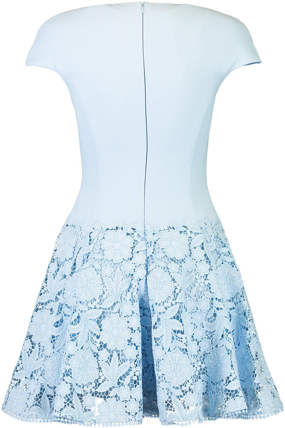 Cap Sleeve Mini Dress-BLUE-2-CLOTHINGDRESSCASUAL-SELF-PORTRAIT