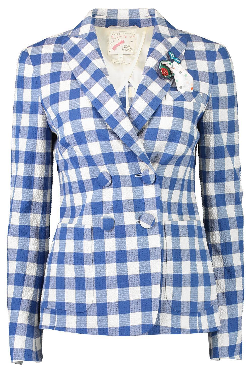 Seersucker Jacket-BLUE-32-CLOTHINGJACKETBLAZERS-MAISON COMMON