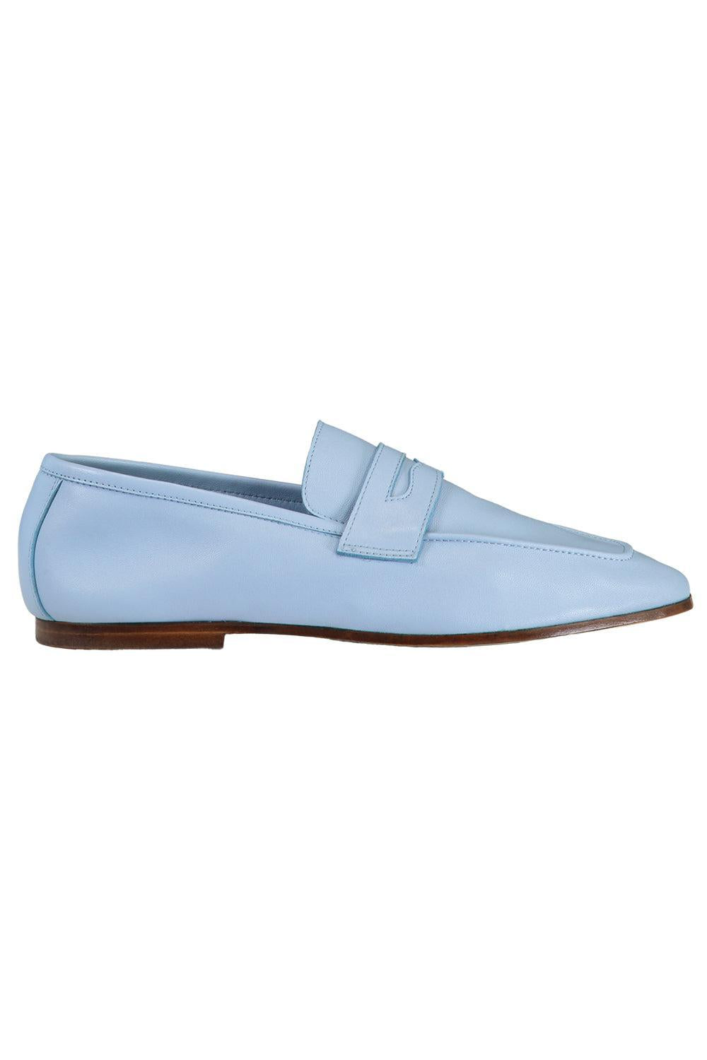 Essenziale Leather Loafer - Azure-BLUE-36-SHOEFLAT SHOE-SOPHIQUE