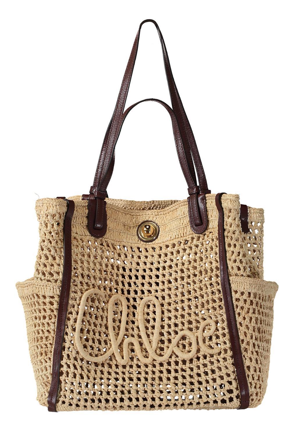 Chloé Iconic Double Carry Bag-BROWN-HANDBAGTOTES-CHLOÉ