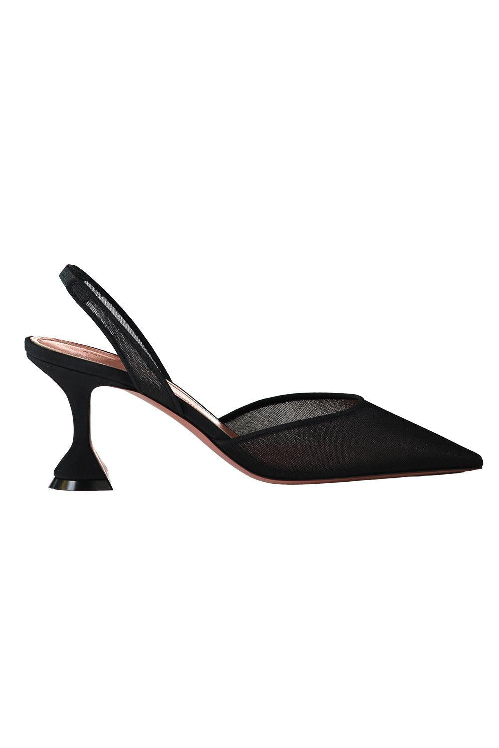 Holli Slingback 70 - Black Mesh-BLACK-35.5-SHOEPUMP-AMINA MUADDI