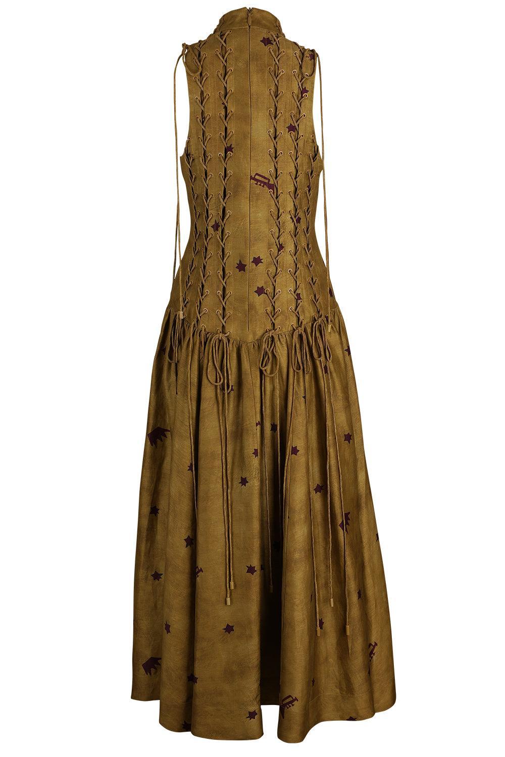 Astro Gown Olive-GREEN-4-CLOTHINGDRESSCOCKTAIL-ALEMAIS