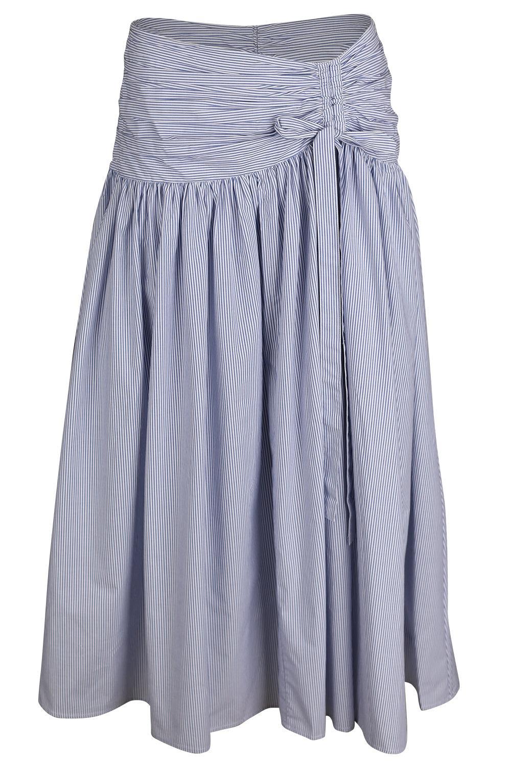 Maeve Skirt - Blue Stripe-STRIPE-0-CLOTHINGSKIRTMIDI-CHRISTY LYNN