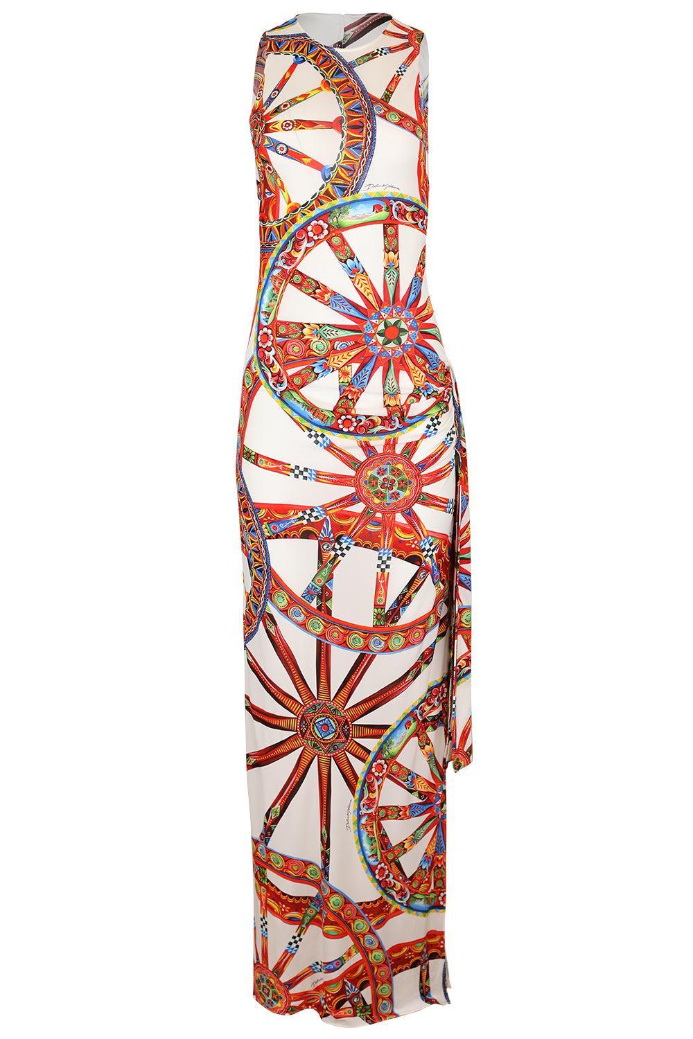 Demi Couture Wheel Print Dress-NOVELTY-42-CLOTHINGDRESSCASUAL-DOLCE & GABBANA