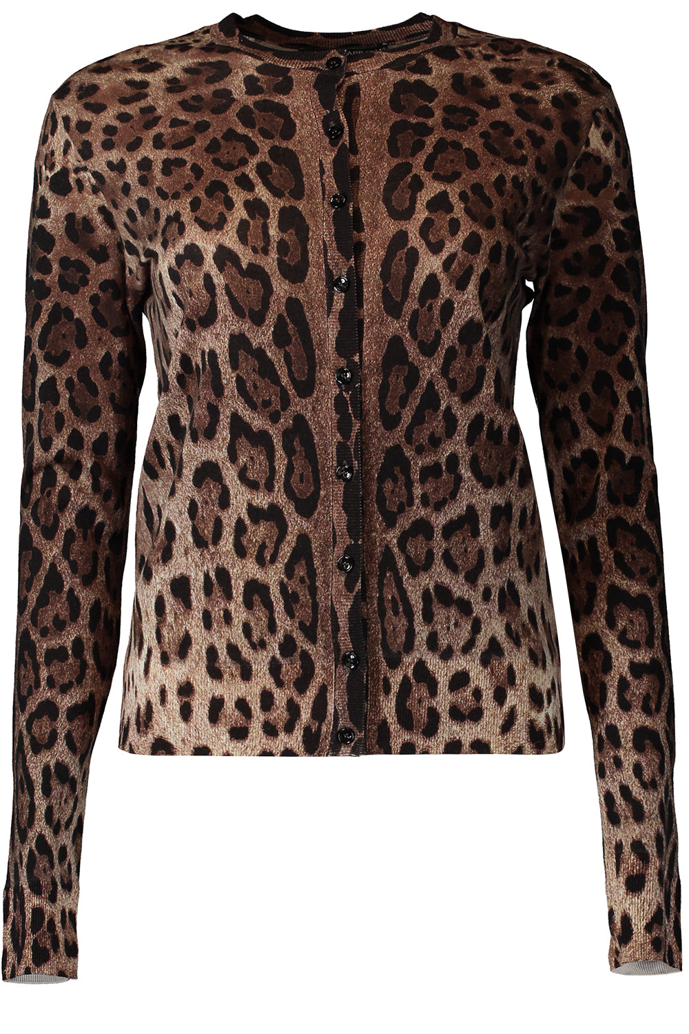 Knit Cardigan - Leo Print-ANIMAL-40-CLOTHINGTOPCARDIGAN-DOLCE & GABBANA