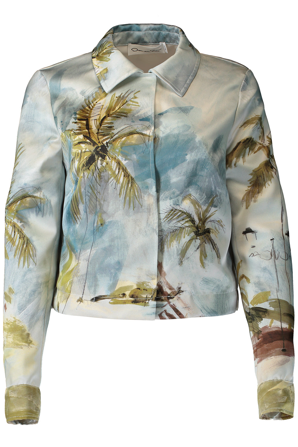 Beach Print Single Breasted Jacket