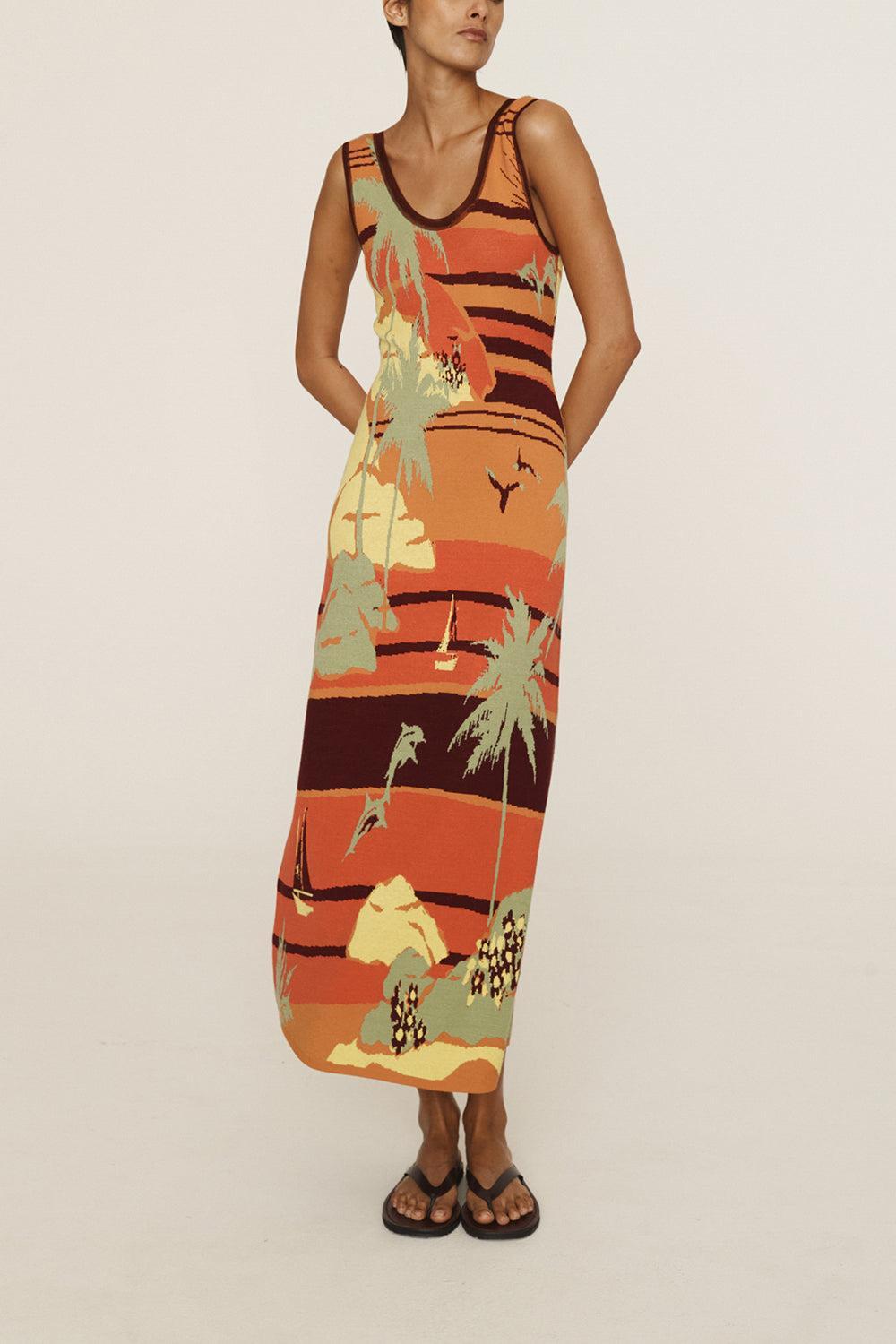 Palm Island Midi Dress-MULTI-0-CLOTHINGDRESSCASUAL-ALEMAIS