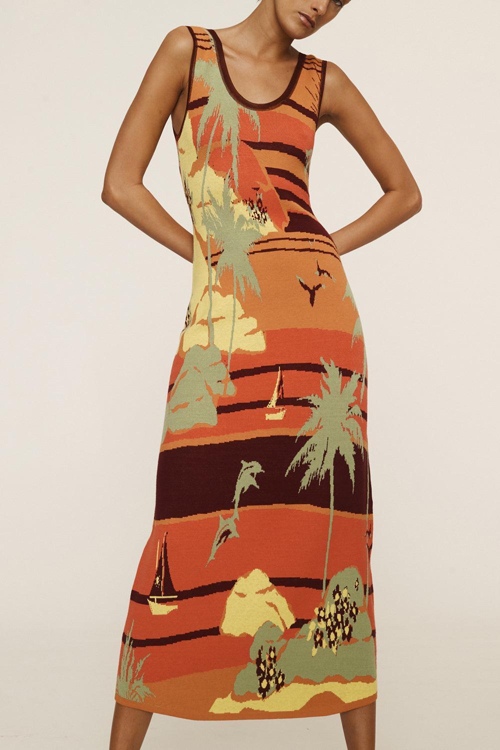Palm Island Midi Dress-MULTI-0-CLOTHINGDRESSCASUAL-ALEMAIS