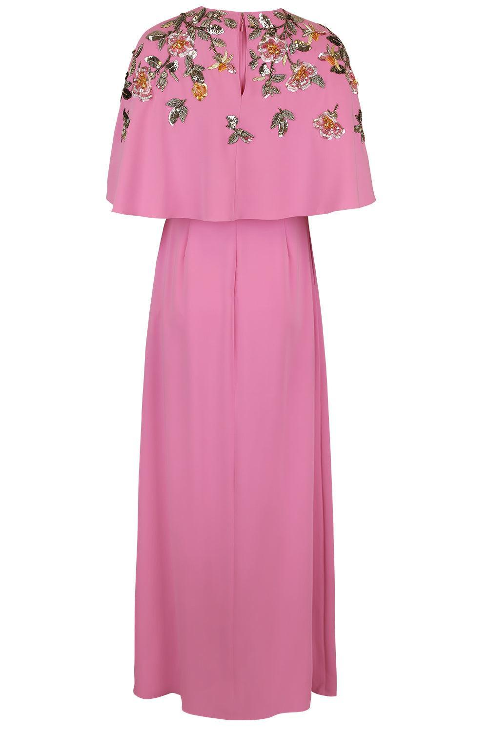 Beaded Floral Caftan Gown-PINK-S-CLOTHINGDRESSEVENING-OSCAR DE LA RENTA