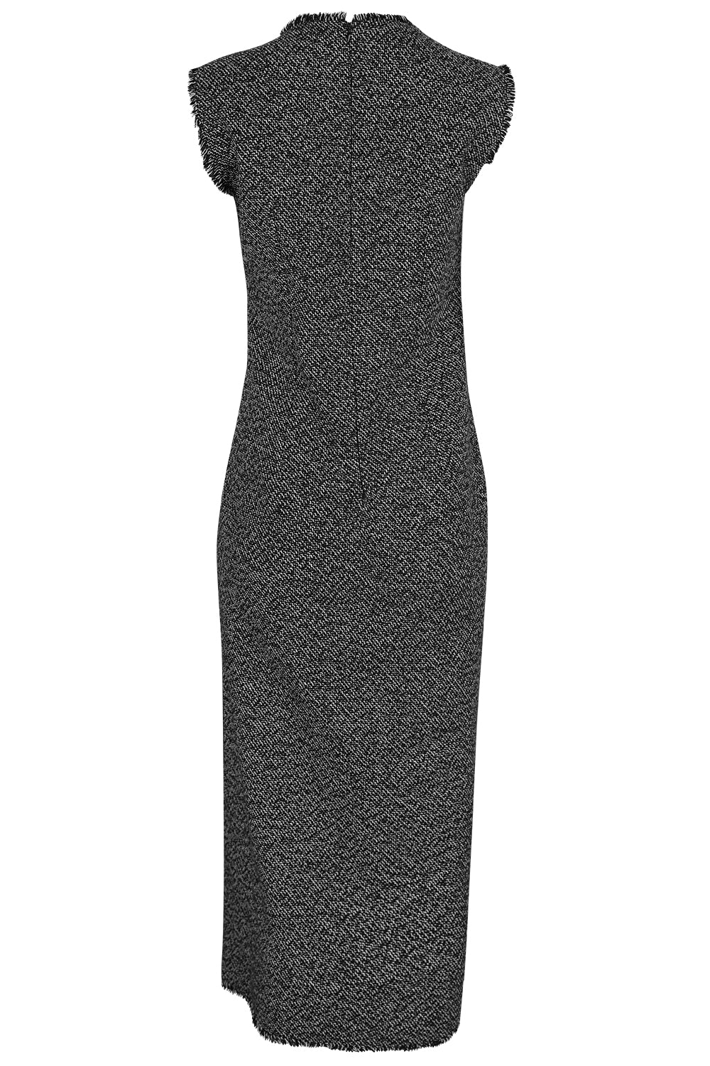 Frayed Ruched Sheath Dress