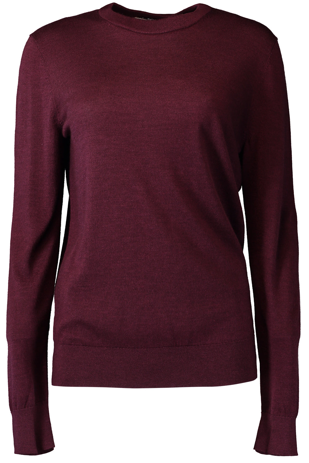 Long Sleeve Crewneck Pullover - Wine