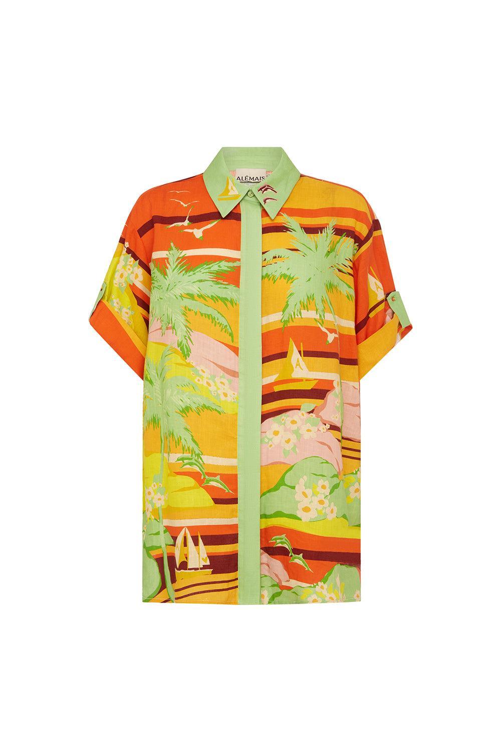 Palm Island Shirt-MULTI-0-CLOTHINGTOPBLOUSE-ALEMAIS