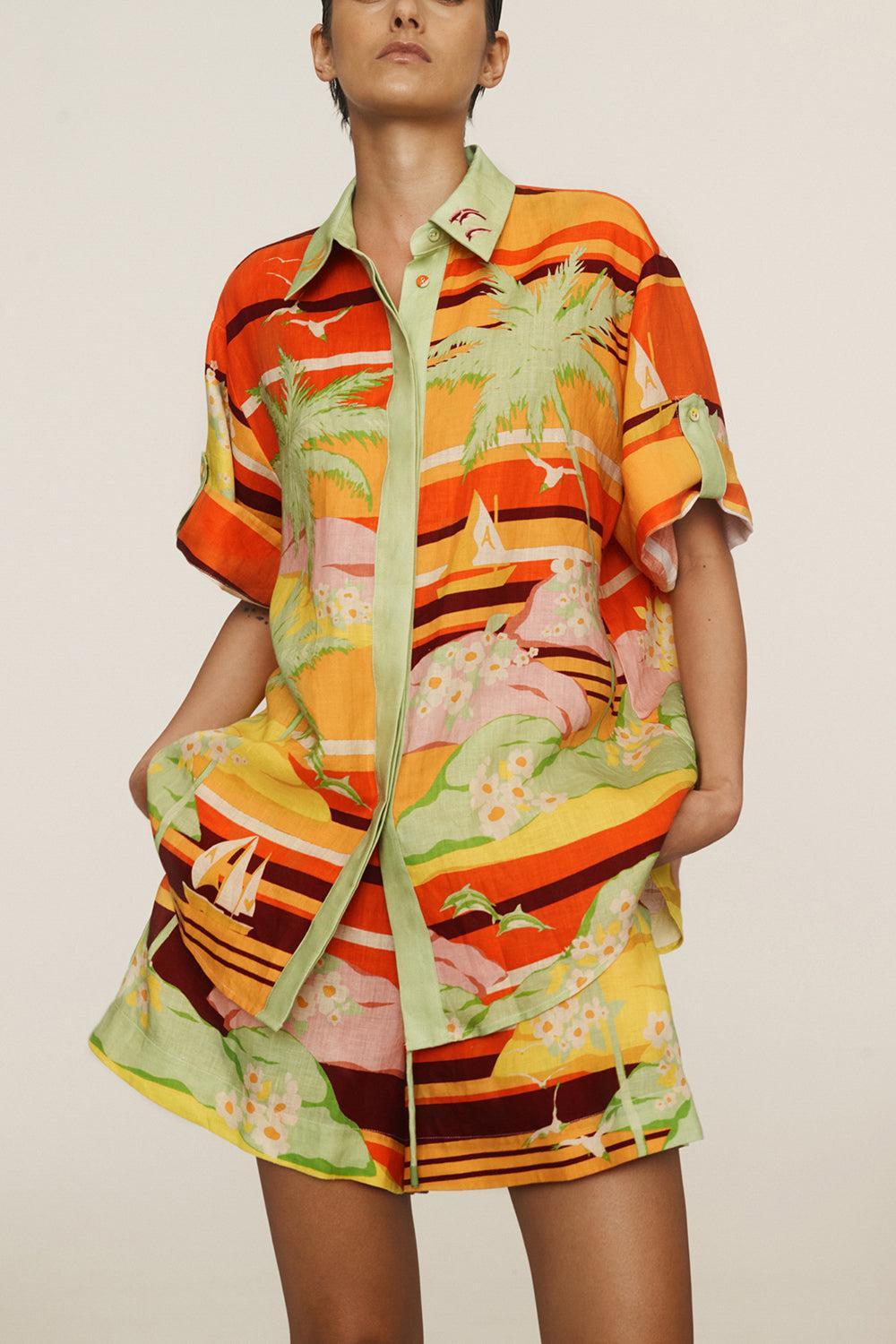 Palm Island Shirt-MULTI-0-CLOTHINGTOPBLOUSE-ALEMAIS