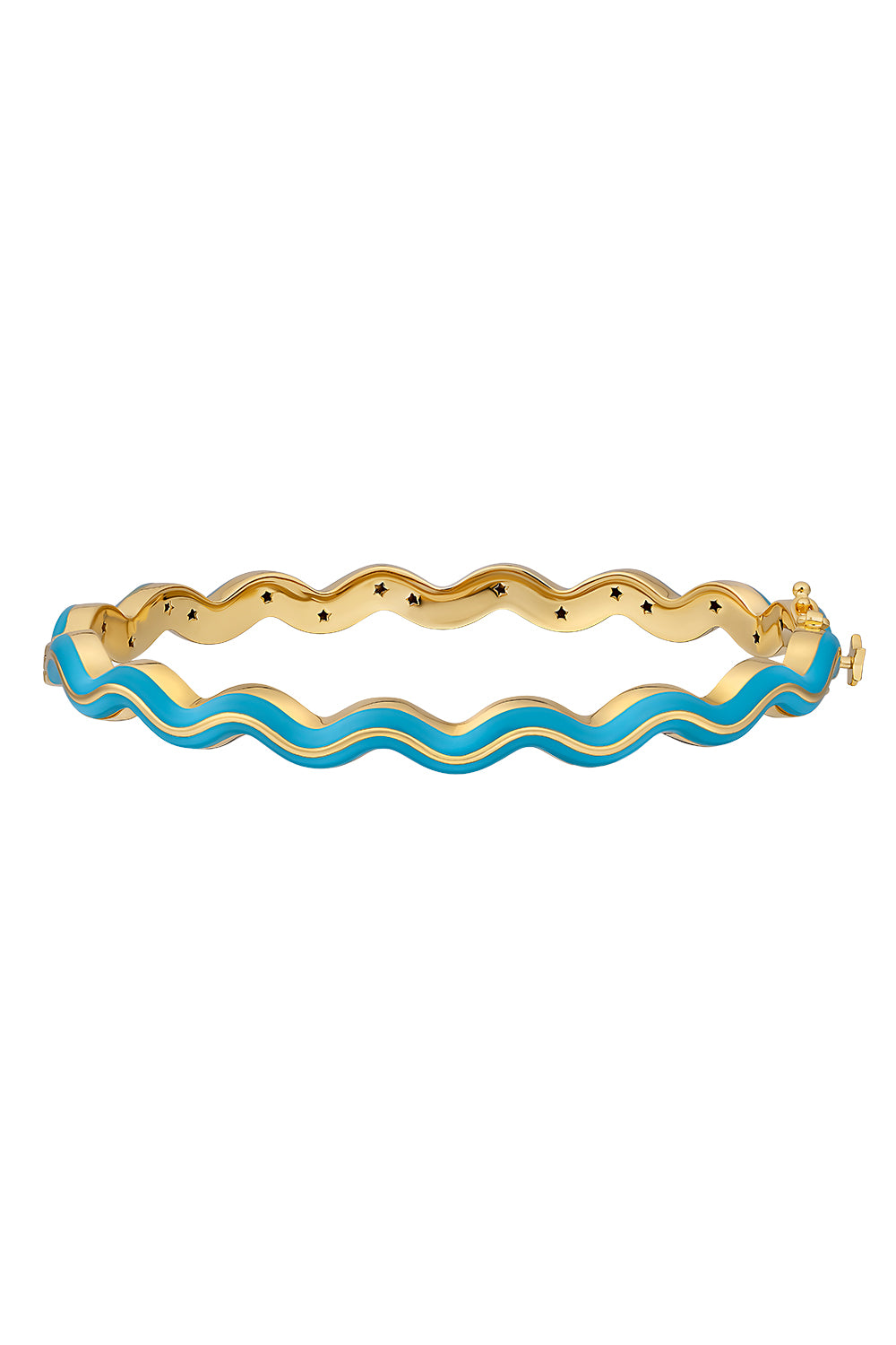 Sky Blue Wavy Bangle Bracelet