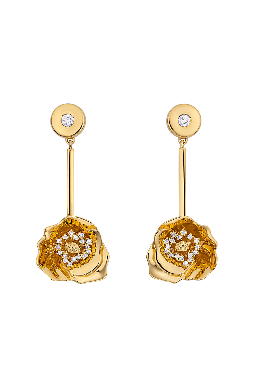 Diamond Shirley Poppy Earrings