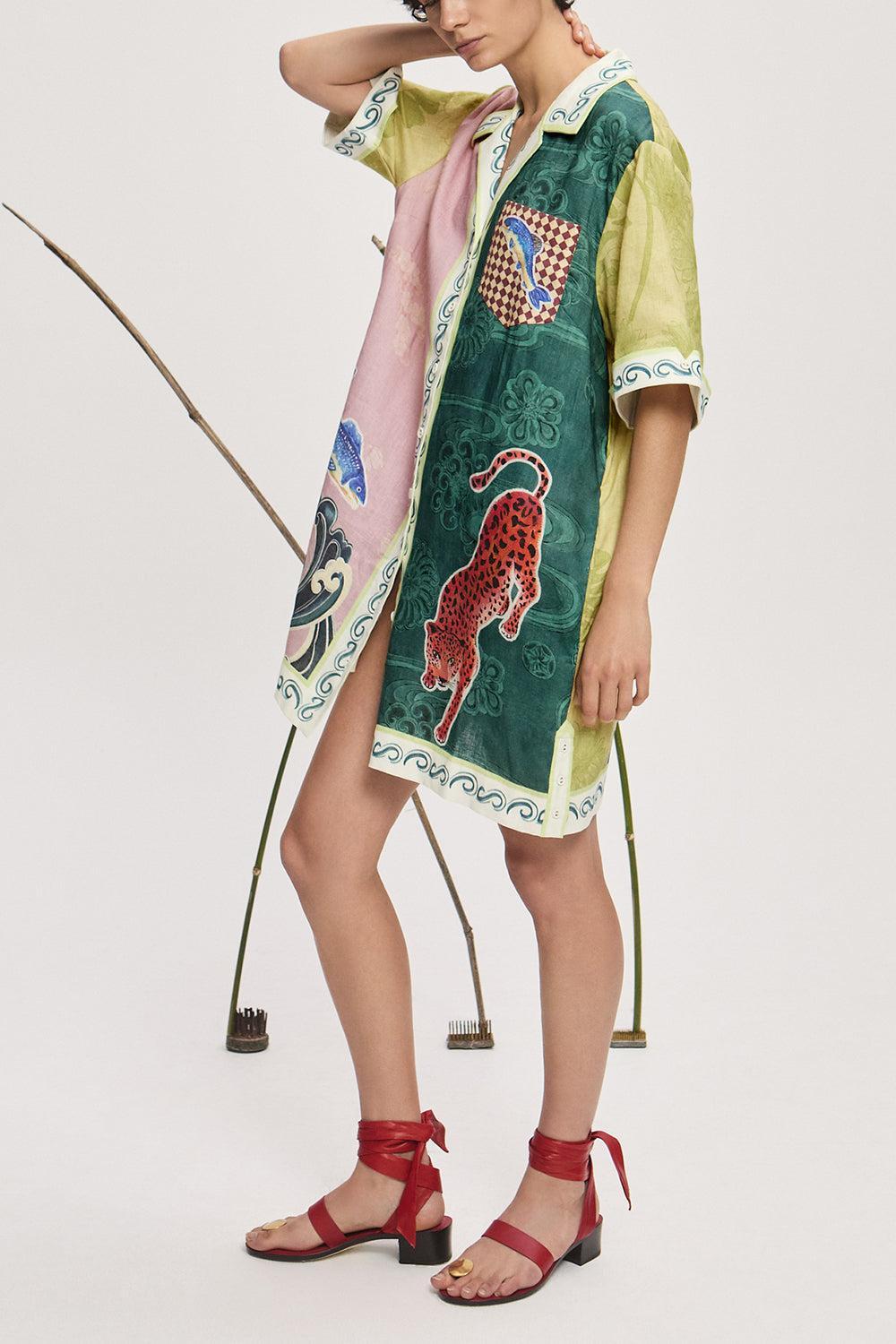 Rochester Mini Shirtdress-MULTI-0-CLOTHINGDRESSCASUAL-ALEMAIS