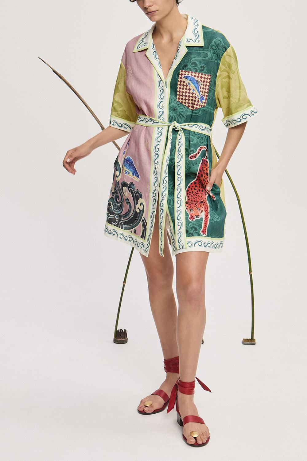 Rochester Mini Shirtdress-MULTI-0-CLOTHINGDRESSCASUAL-ALEMAIS