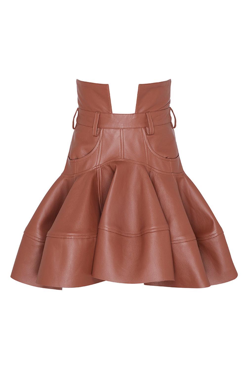 Hypnotic Mini Skirt-TAN-0-CLOTHINGSKIRTMINI-ZIMMERMANN