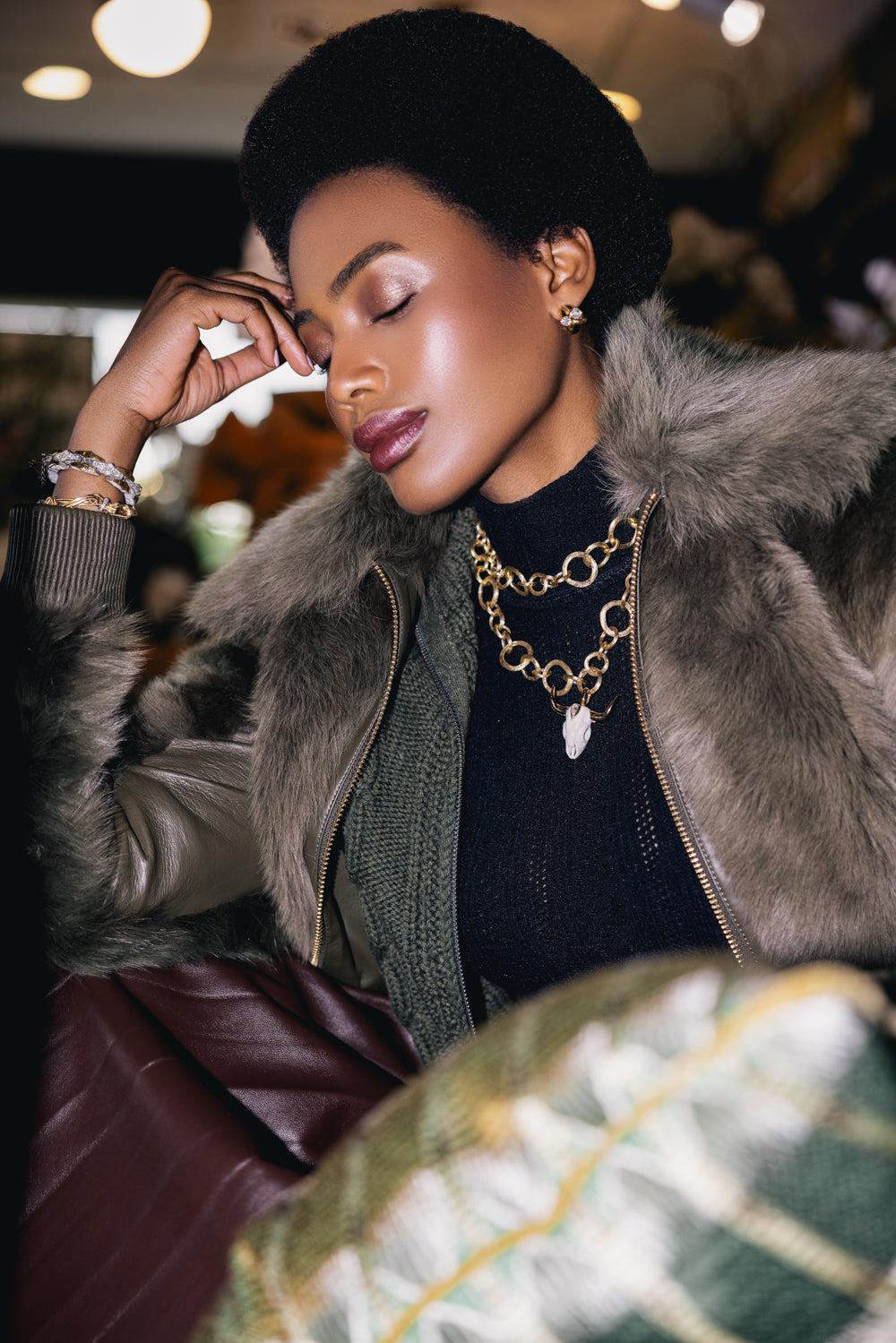 Diamond Twin Tusk Earrings-YELLOW GOLD-JEWELRYFINE JEWELEARRING-UNIFORM OBJECT