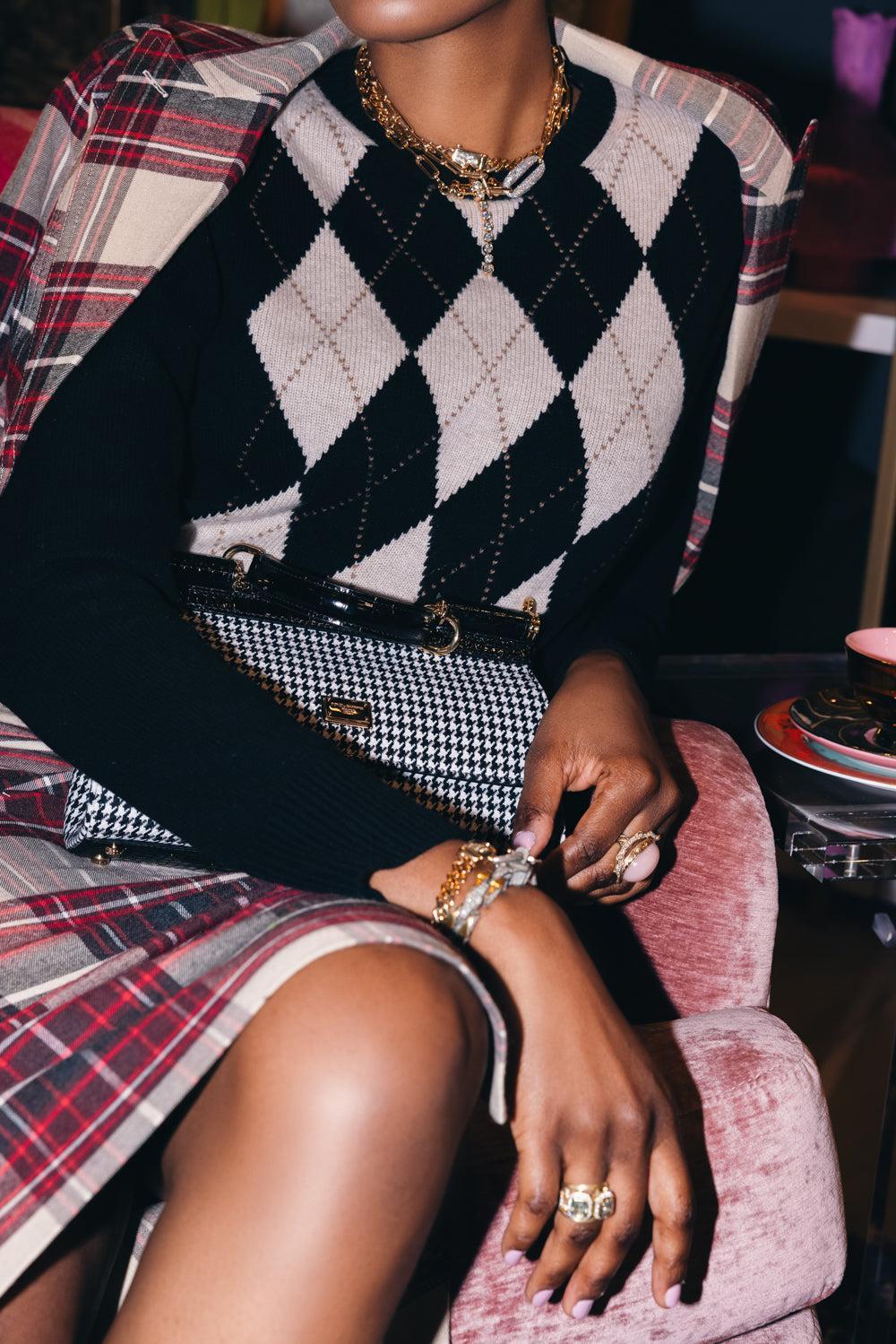 Diamond Cross Necklace-YELLOW GOLD-JEWELRYFINE JEWELNECKLACE O-UNIFORM OBJECT