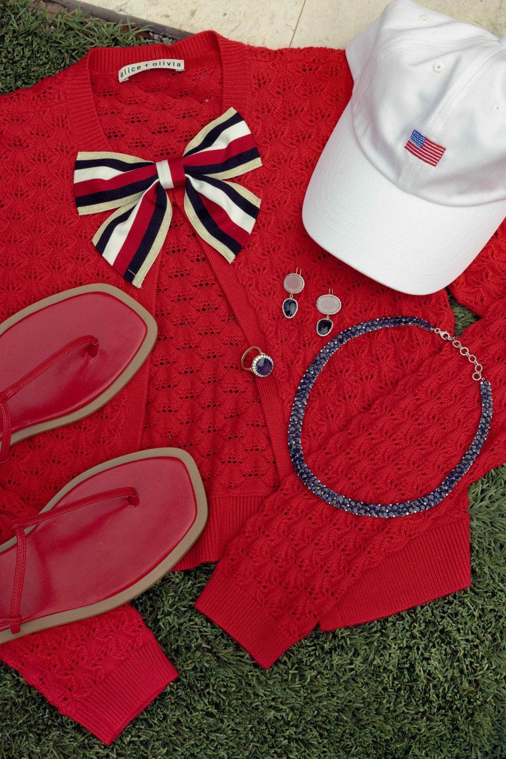 American Flag White Hat-WHITE-ACCESSORIEHEADWEAR-MARISSA COLLECTIONS