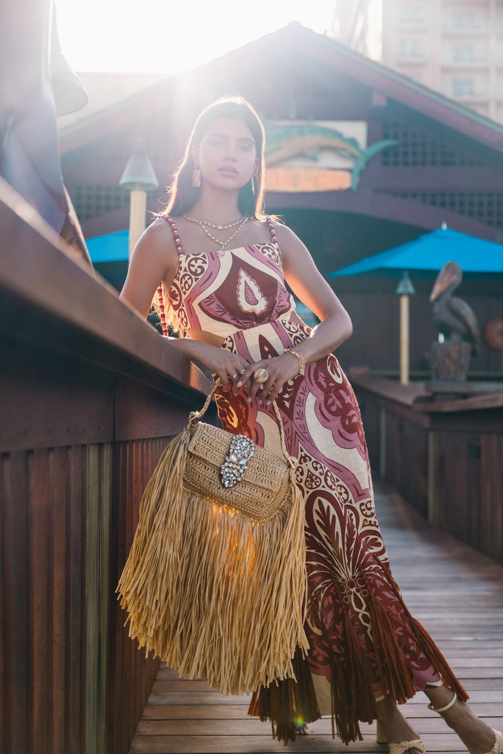 Habibi Fringe Bag - Natural-NATURAL-O/S-HANDBAGTOP HANDLE-GEDEBE