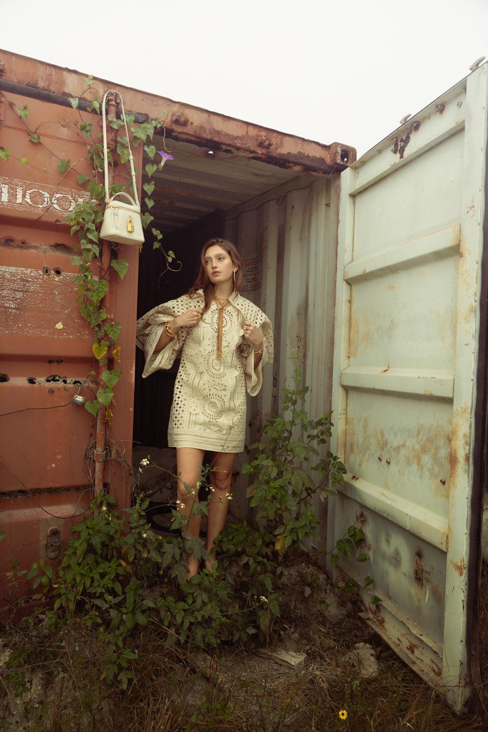 Indra Embroidered Cape-BROWN-0-CLOTHINGTOPPONCHO-ZIMMERMANN