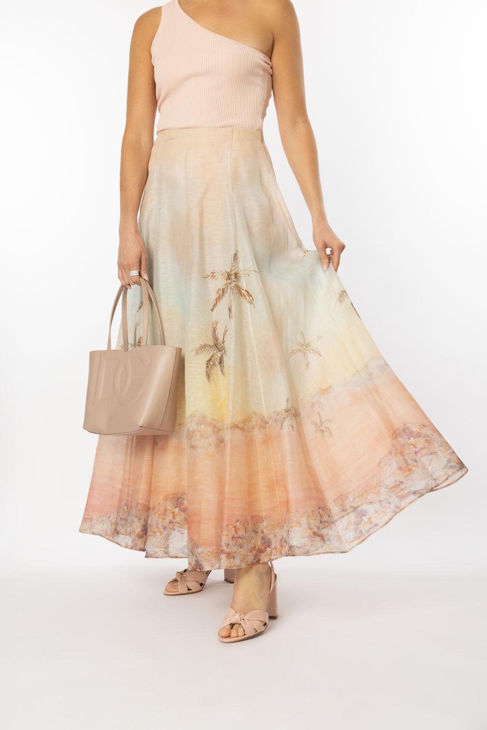 Illuminate Maxi Skirt-GUAVSEAS-1-CLOTHINGSKIRTMAXI-ZIMMERMANN