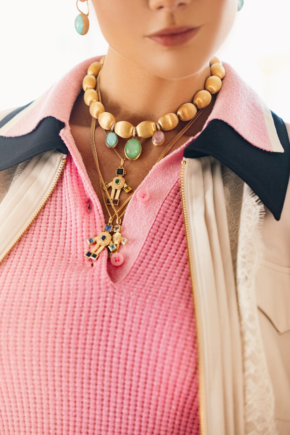 Medium "Muse" Perle Necklace-YELLOW GOLD-JEWELRYFINE JEWELNECKLACE O-NANIS