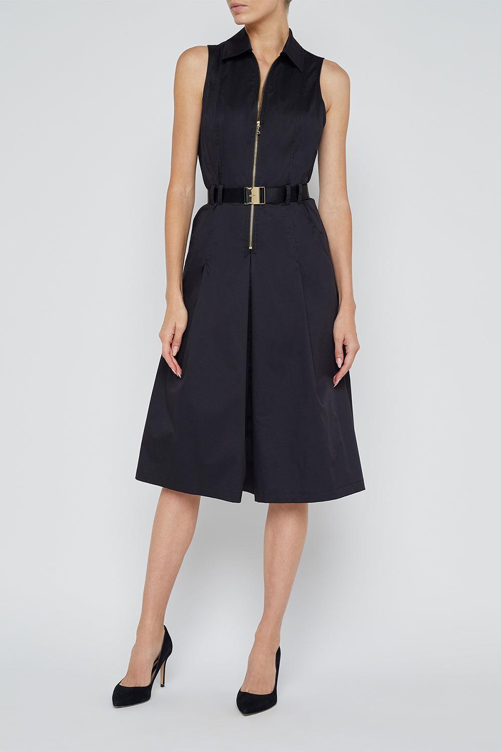 Kylo Shirt Dress-BLACK-0-CLOTHINGDRESSCASUAL-L'AGENCE