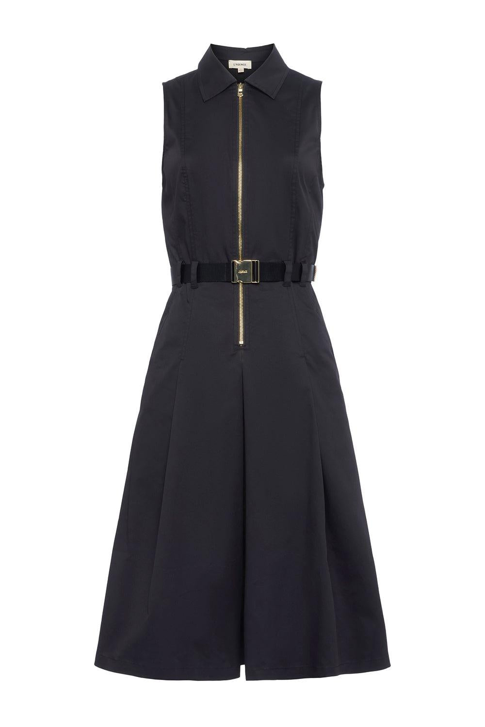 Kylo Shirt Dress-BLACK-0-CLOTHINGDRESSCASUAL-L'AGENCE