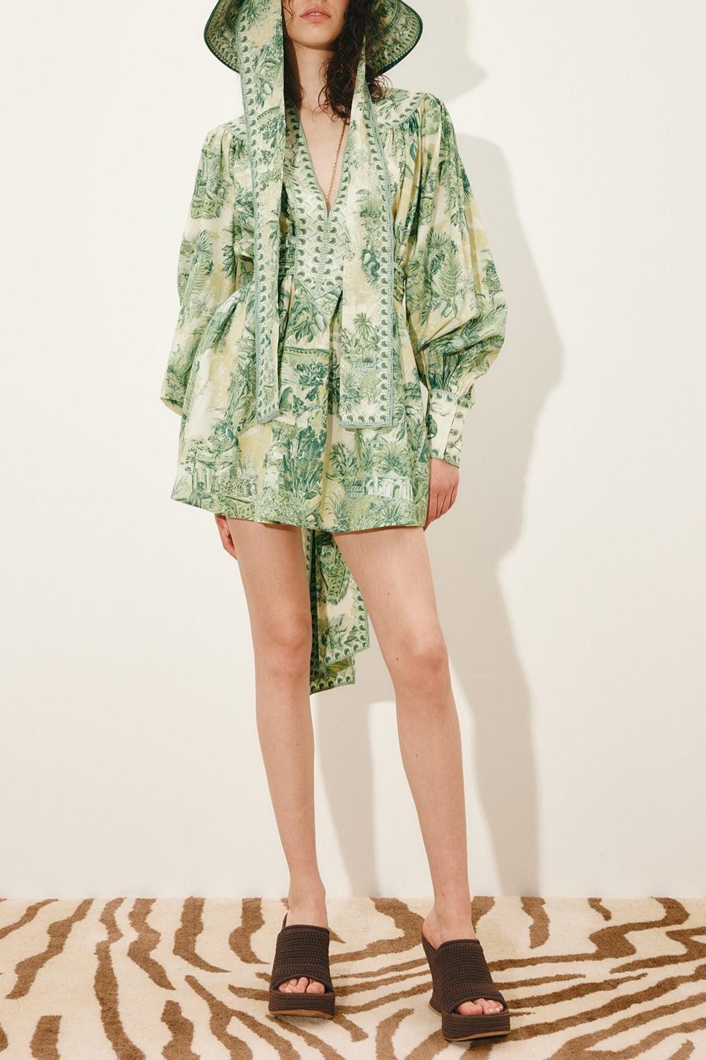 Sara Mini Dress-GREEN-2-CLOTHINGDRESSCASUAL-ALEMAIS