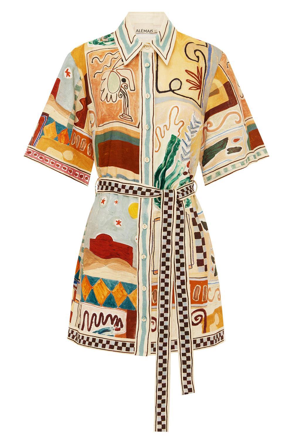 Michelle Mini Dress-MULTI-0-CLOTHINGDRESSCASUAL-ALEMAIS