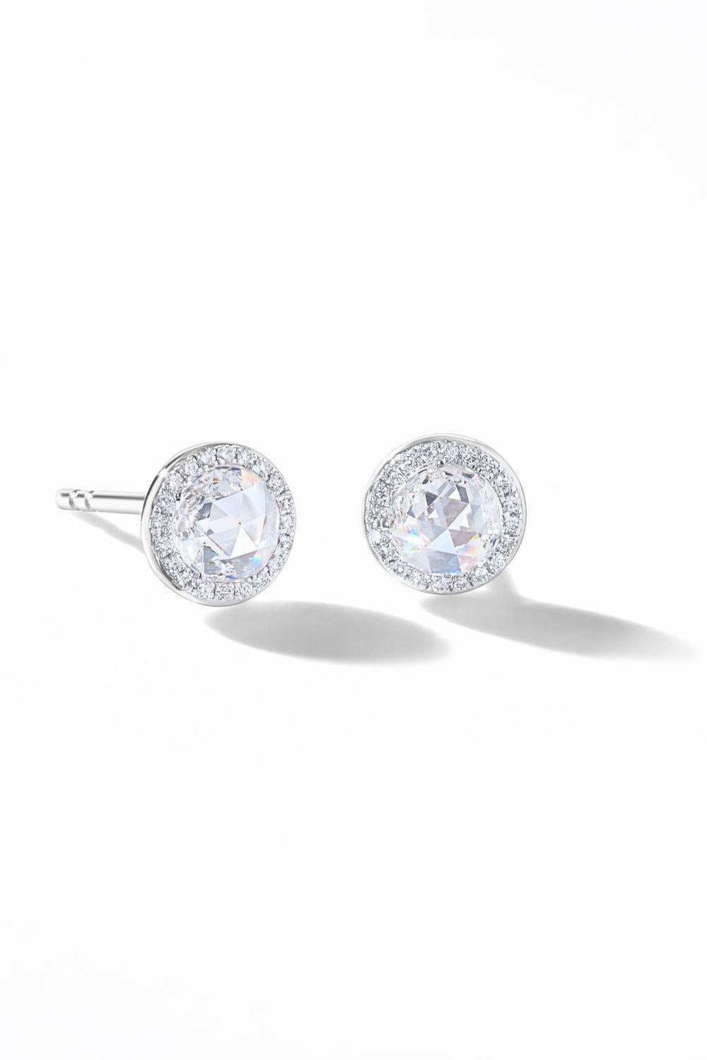 Scallop Stud Earrings-WHITE GOLD-JEWELRYFINE JEWELEARRING-64 FACETS