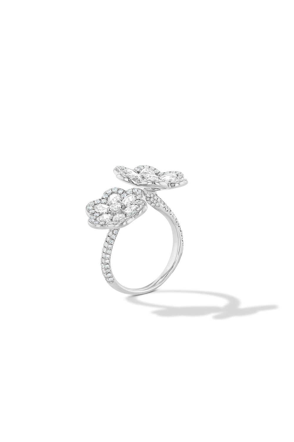 Floral Cocktail Ring-WHITE GOLD-6.25-JEWELRYFINE JEWELRING-64 FACETS