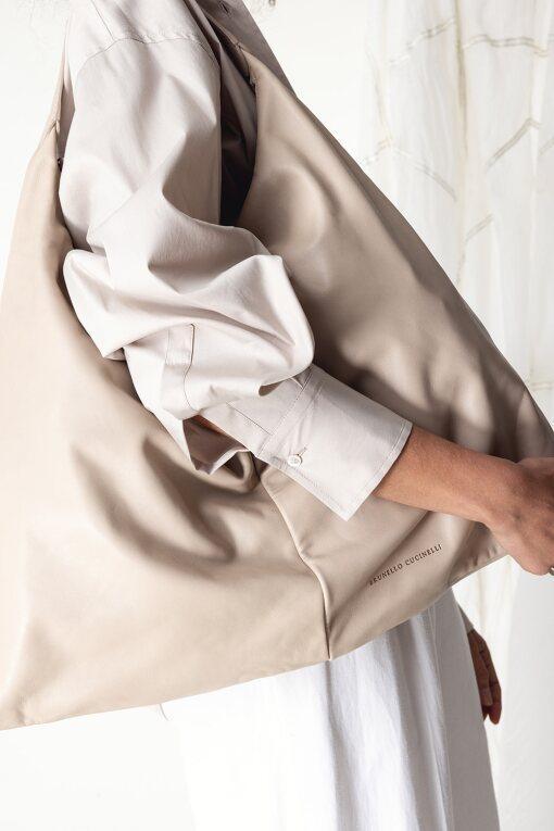 Large Hobo Bag-SABBIA-O/S-HANDBAGSHOULDER-BRUNELLO CUCINELLI