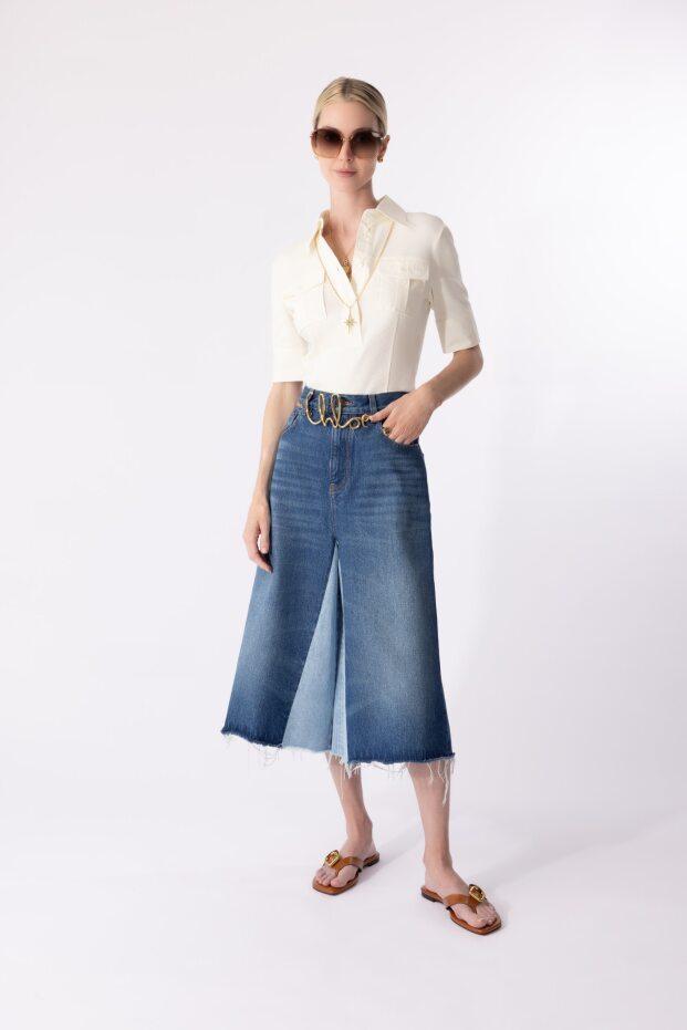 Bermuda Shorts-DKNTBLUE-36-CLOTHINGPANTCROPPED-CHLOÉ