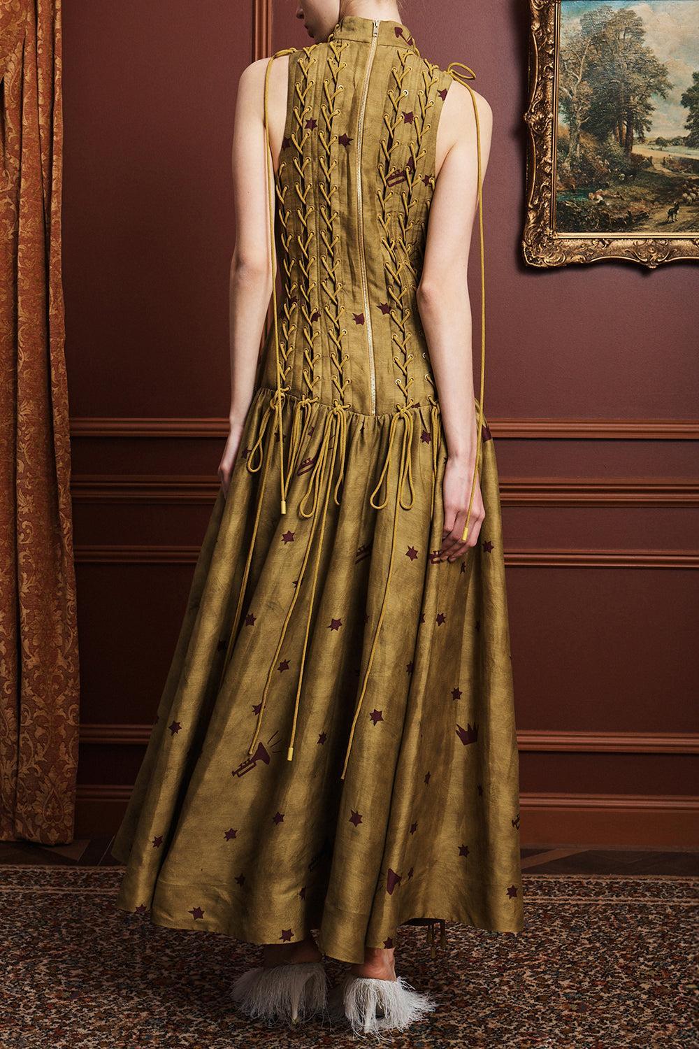Astro Gown Olive-GREEN-4-CLOTHINGDRESSCOCKTAIL-ALEMAIS