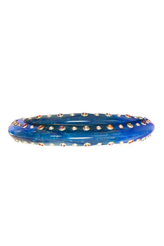 Citrine Peridot Blue Bakelite Bangle-YELLOW GOLD-JEWELRYFINE JEWELBRACELET O-MARK DAVIS