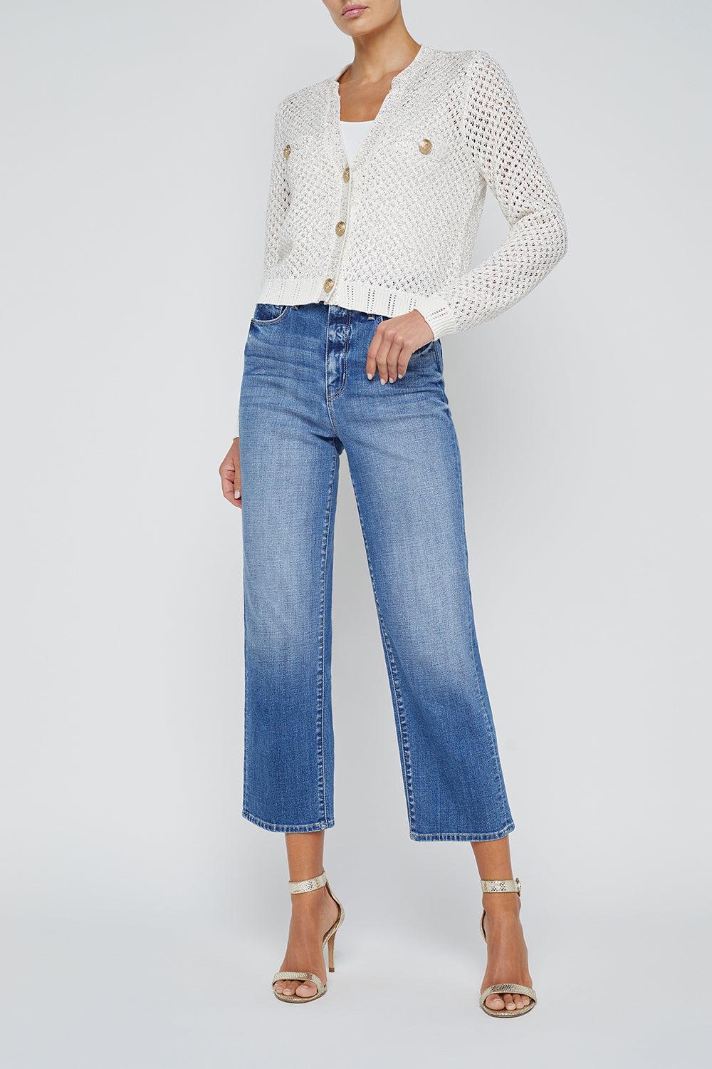 Blanca Cardigan-IVORGOLD-XS-CLOTHINGTOPCARDIGAN-L'AGENCE