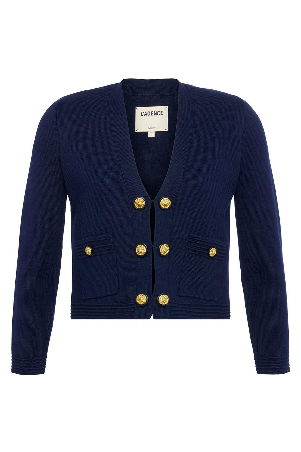 Catie Blazer-MDNTGOLD-XS-CLOTHINGJACKETBLAZERS-L'AGENCE