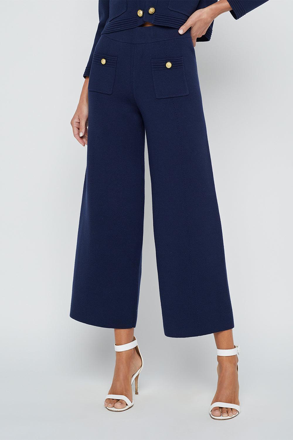 Madrid Pant-MDNTGOLD-XS-CLOTHINGPANTWIDE LEG-L'AGENCE