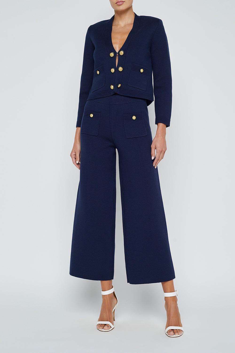 Madrid Pant-MDNTGOLD-XS-CLOTHINGPANTWIDE LEG-L'AGENCE