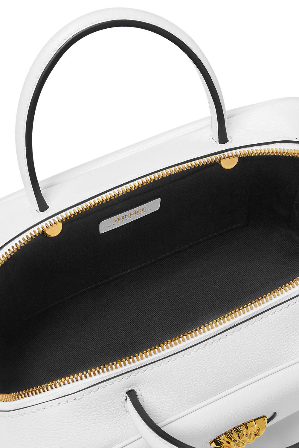 La Medusa Boston Bag - White-WHITE-HANDBAGTOP HANDLE-VERSACE